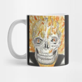 Skull on fire Mug